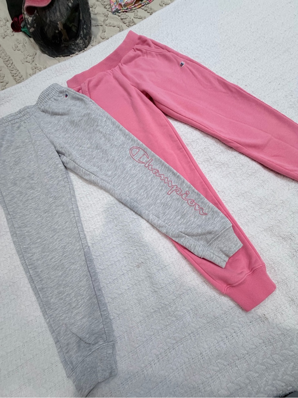 Champion Kids Grey & Pink Jogger Sweatpants Set